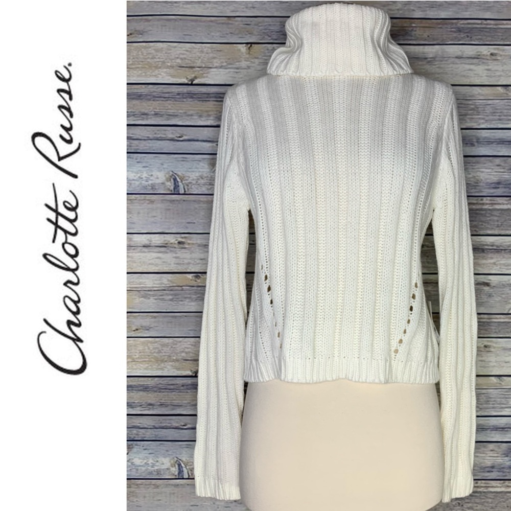 NWT Charlotte Russe Cowl Knit Sweater Sz S
